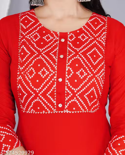 Manikant Enterprises Women Rayon Ethnic Wear for Casual and Festive Occasions Gold Printed Straight Fit Kurti(Black) |Ethnic Kurti for Women|Kurtis & Kurtas |Simple & Party Wear Kurti|