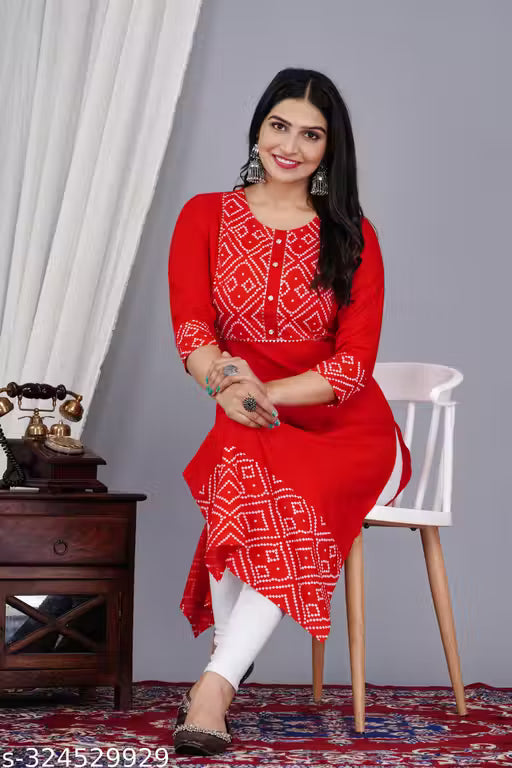 Manikant Enterprises Women Rayon Ethnic Wear for Casual and Festive Occasions Gold Printed Straight Fit Kurti(Black) |Ethnic Kurti for Women|Kurtis & Kurtas |Simple & Party Wear Kurti|