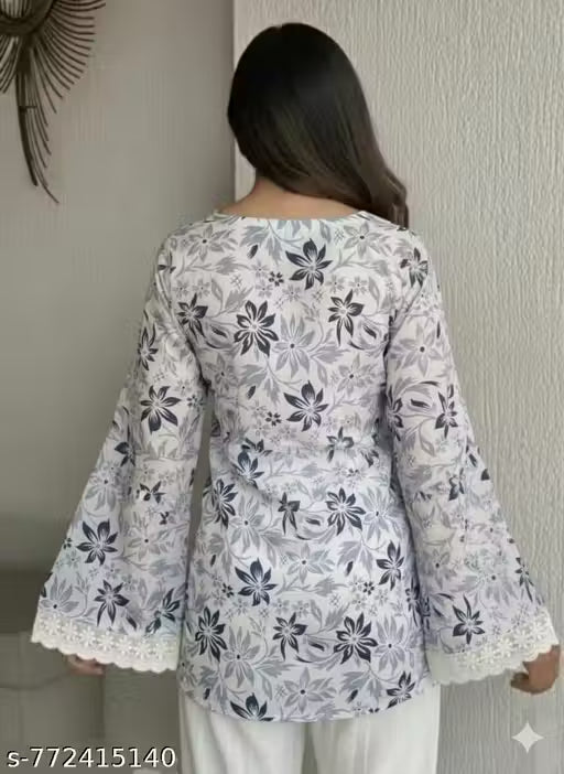 Women Floral Printed Short Kurti