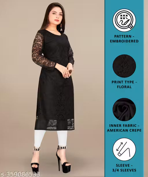 Net Embroidered Kurta for Festive and Casual Eleganc