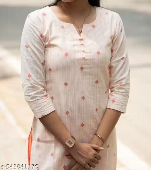 Fashionable Cotton Slub Dijital Print Straight Kurti For Women