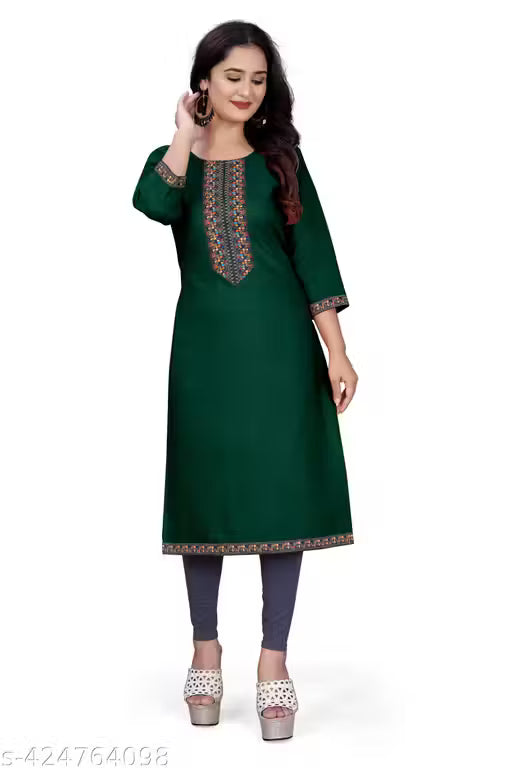 stylelist kurti with embroidered work