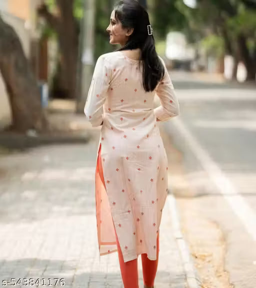 Fashionable Cotton Slub Dijital Print Straight Kurti For Women