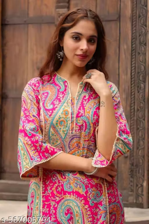 LACE KURTI PINK