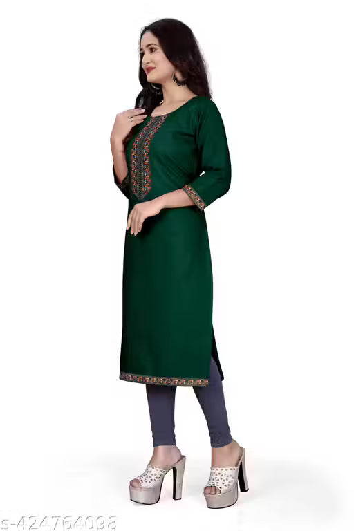stylelist kurti with embroidered work