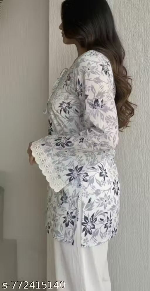 Women Floral Printed Short Kurti