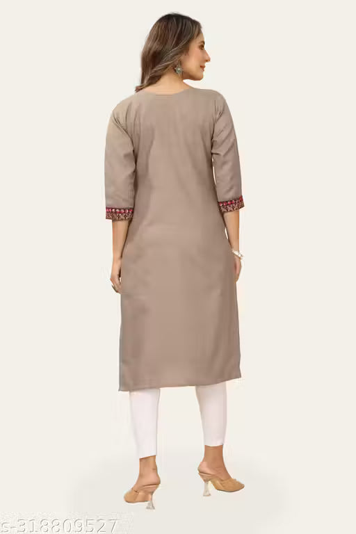 stylelist kurti with embroidered work