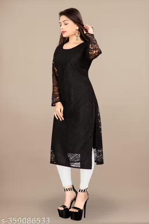Net Embroidered Kurta for Festive and Casual Eleganc