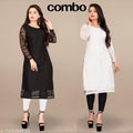 Net Embroidered Kurta for Festive and Casual Eleganc