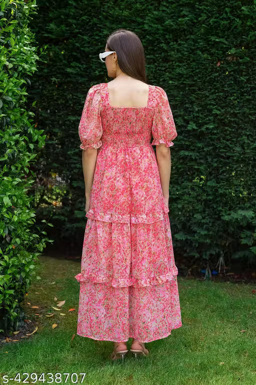 Sheetal Associates Women Maxi Pink Dress