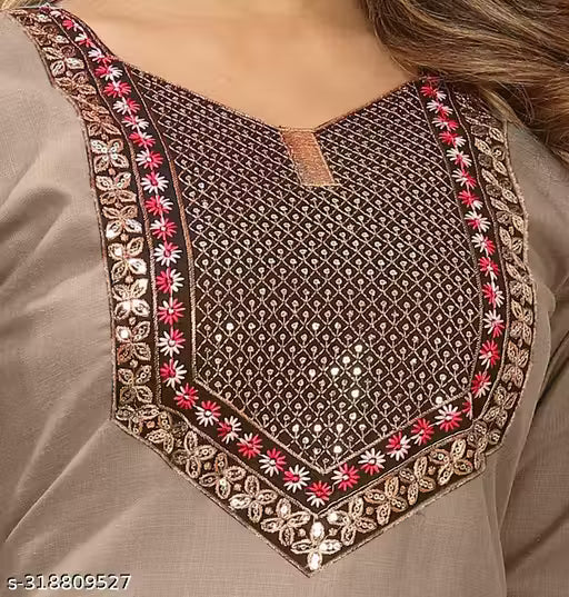 stylelist kurti with embroidered work