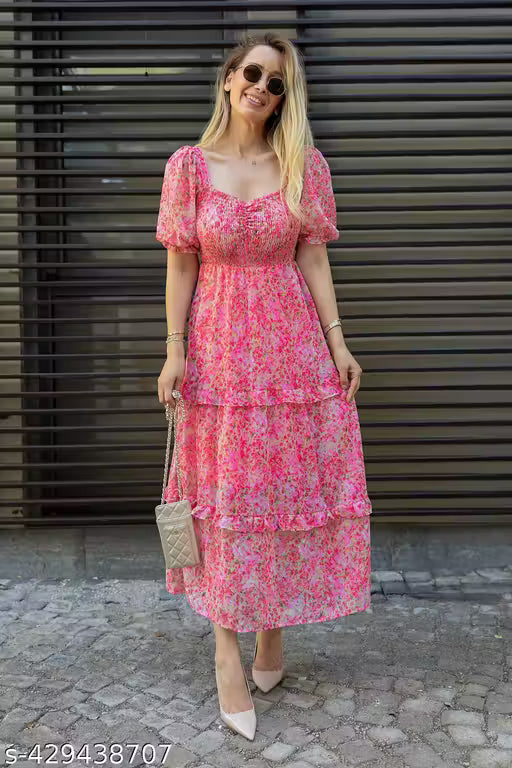 Sheetal Associates Women Maxi Pink Dress